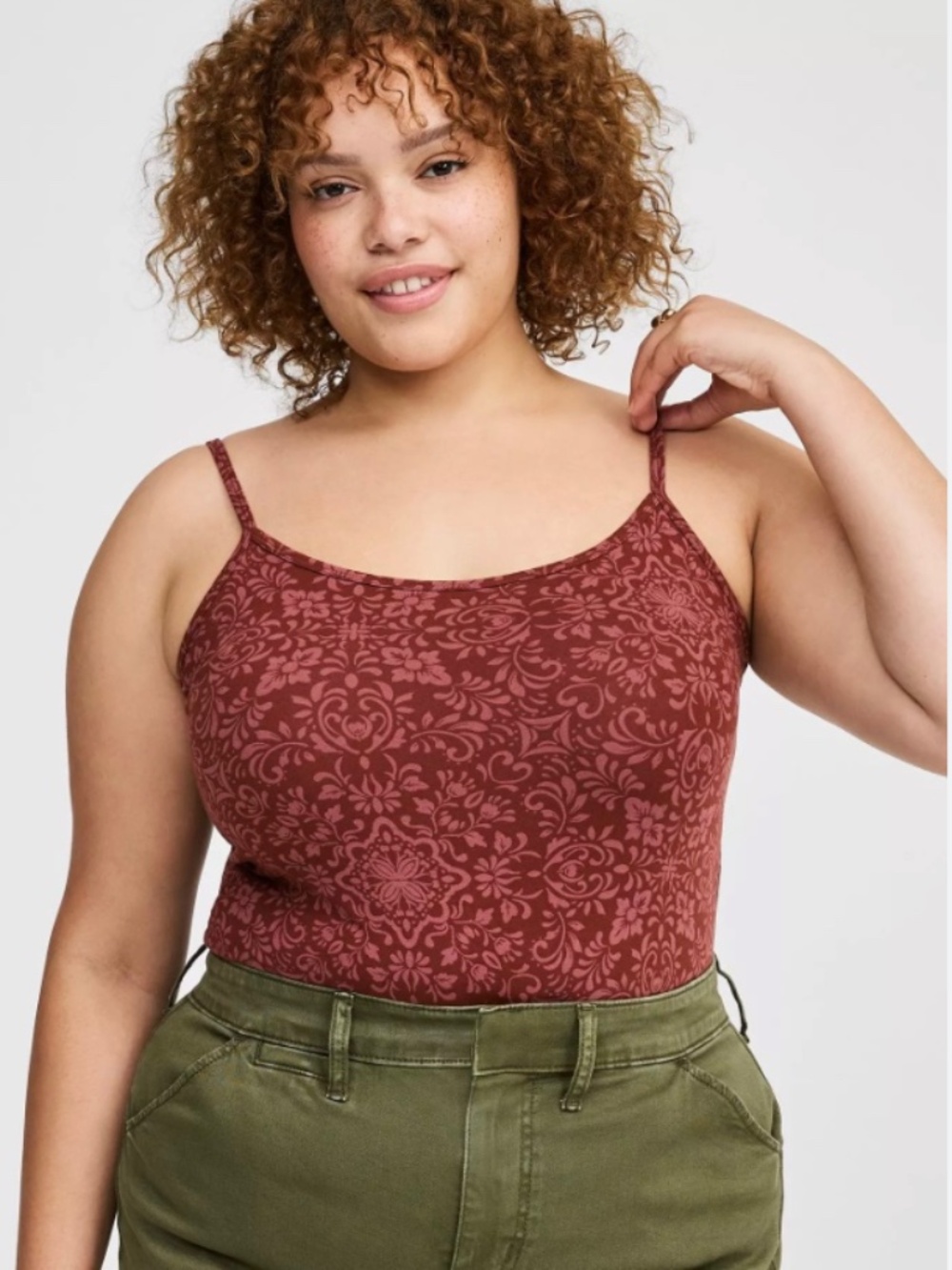Foxy Cami Pretty Medallion - Fired Brick Red * NEW - NEVER WORN - NO TAGS